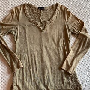 Textured patterned long sleeve shirt